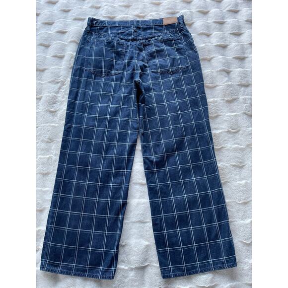 🔥NWOT Madewell Classic The Perfect Vintage Wide Leg Jean In Windowpane Checks - Picture 4 of 16